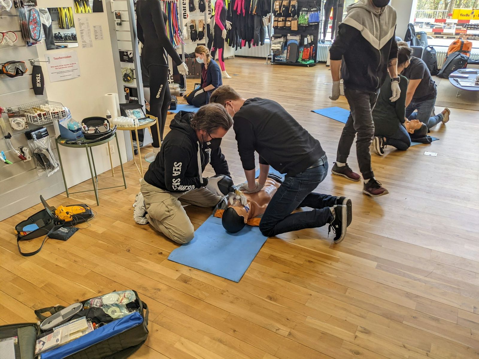 Workplace CPR session